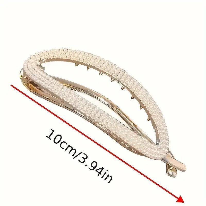 2pcs Fashion Oval Rhinestone Hair Clip (Mega Sale)